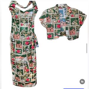 Vivien Of Holloway Sarong Dress & Bolero Size 12